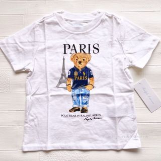 ラルフローレン(Ralph Lauren)の24m90cm  半袖　ラルフローレン　ベア　白　PARI(Tシャツ/カットソー)