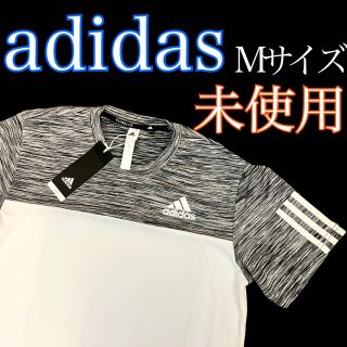 アディダス(adidas)の【訳あり】【未使用】【Mサイズ】adidas アディダス 半袖 シャツ ホワイト(Tシャツ/カットソー(半袖/袖なし))