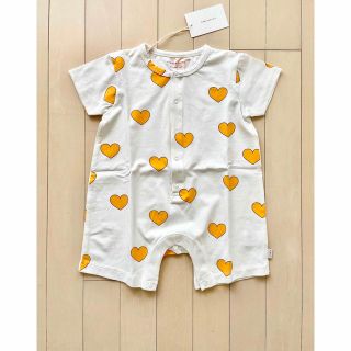 キャラメルベビー&チャイルド(Caramel baby&child )の新品✦1点のみ tinycottons ハート柄 ロンパース(18M)(ロンパース)