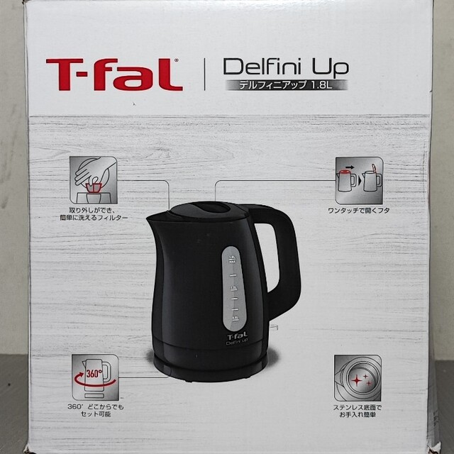 T-fal(ティファール)のティファール T-fal KO1738JP 電子ケトル デルフィニアップ 1.8 スマホ/家電/カメラの生活家電(電気ケトル)の商品写真