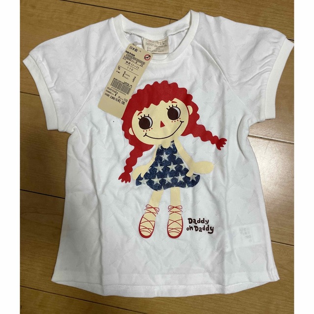 daddy oh daddy(ダディオーダディー)のダディオダディ新品未使用半袖Tシャツ 110 ダディ子女の子　100120 キッズ/ベビー/マタニティのキッズ服女の子用(90cm~)(Tシャツ/カットソー)の商品写真