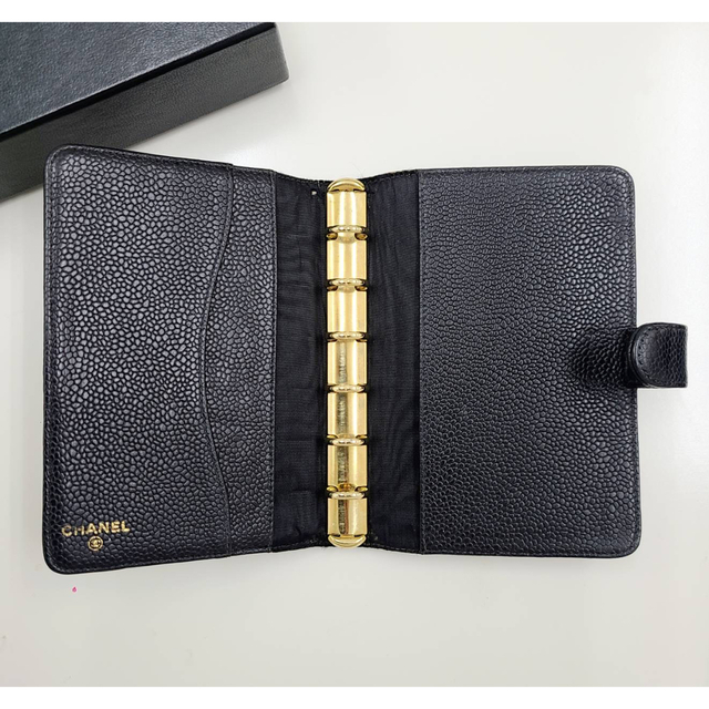 CHANEL シャネル キャビアスキン ココマーク ブラック 黒 手帳カバー