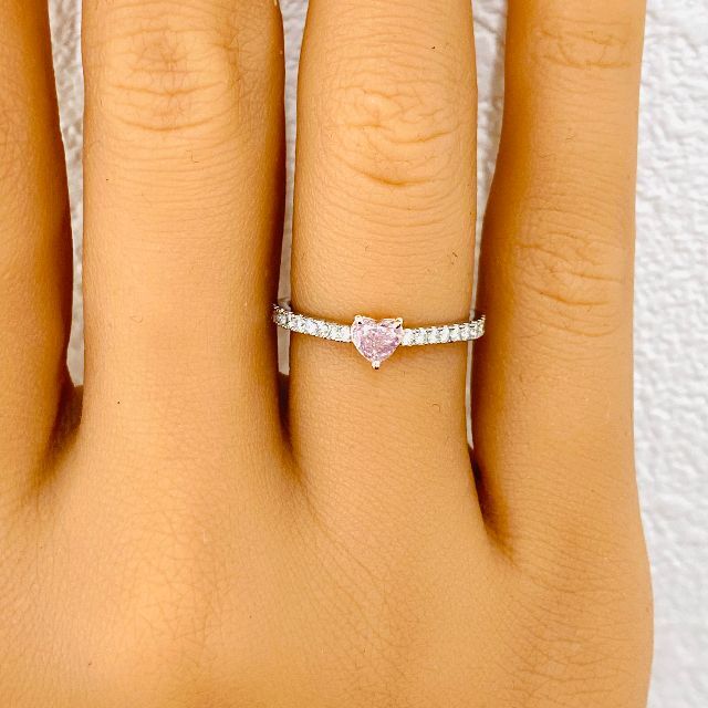 FANCY LIGHT PURPLISH PINK HSリング！0.27ct レディースのアクセサリー(リング(指輪))の商品写真