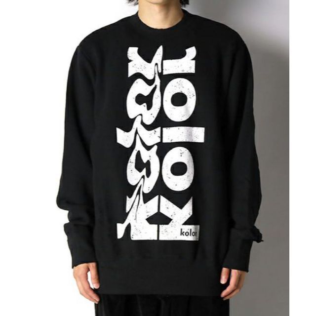 kolor スウェット ブラック 1 ダメージ加工 22AW | www.jarussi.com.br