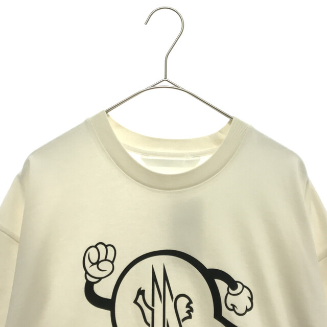 MONCLER(モンクレール)のMONCLER モンクレール 23SS CREAM PRINTED T-SHIRT クリーム プリント 半袖Tシャツ ホワイト  I10918C00010 メンズのトップス(Tシャツ/カットソー(半袖/袖なし))の商品写真