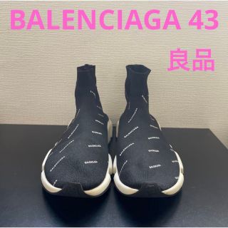 極美品 BALENCIAGA バレンシアガ スピードトレーナー Paris スニーカー ブラック シューズ 602237 サイズ40  53726