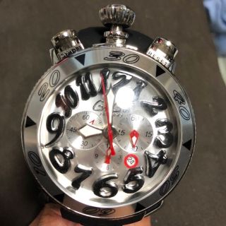 ガガミラノ(GaGa MILANO)のGaGa Milano ガガミラノ クロノグラフ 48mm ブラックシルバー(腕時計(アナログ))