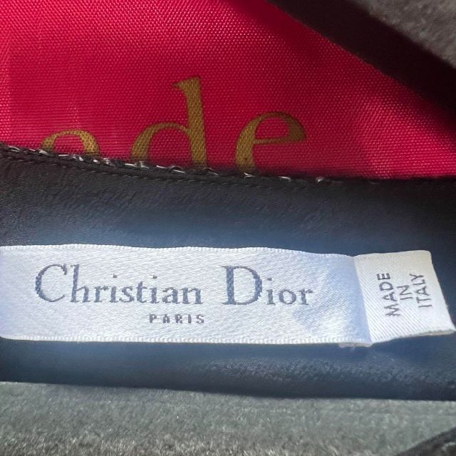 Christian Dior(クリスチャンディオール)の【良品】Christian Dior 膝丈ワンピース ブラック フレンチスリーブ レディースのワンピース(ひざ丈ワンピース)の商品写真