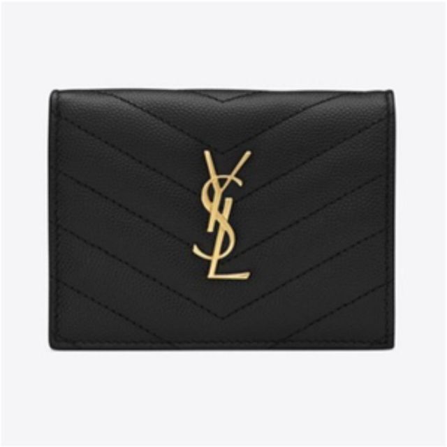 Yves Saint Laurent(イヴサンローラン)のサンローラン　モノグラム ミニウォレット　テクスチャードキルティングレザー レディースのファッション小物(財布)の商品写真