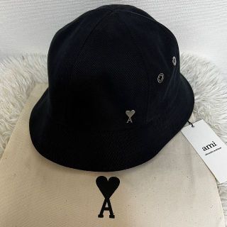 ami - 新品【Ami Paris】Ami de Coeur バケットハット 黒 59cmの通販