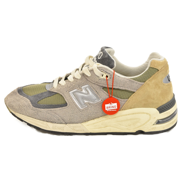 New Balance ニューバランス M990TD2 V2 Made in U.S.A スウェード ローカットスニーカー グレー/ベージュ