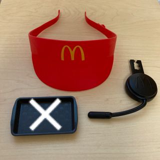 マクドナルド(マクドナルド)のなりきりマクドナルド クルーサンバイザー 赤 ハッピーセット クルー なりきり(小道具)