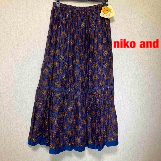 niko and...(ニコアンド)の新品未使用　niko and   インド綿ティアードスカート レディースのスカート(ロングスカート)の商品写真