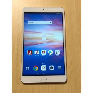 ファーウェイ(HUAWEI)のドコモ dtab Compact d-02K ゴールド SIMロック解除済み(タブレット)