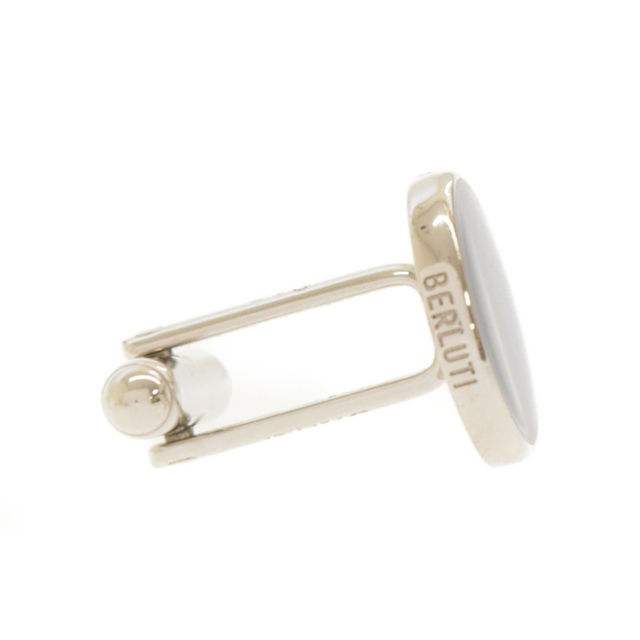 Berluti ベルルッティ Brass & Lacquer Cufflinks カフスボタン ブルー