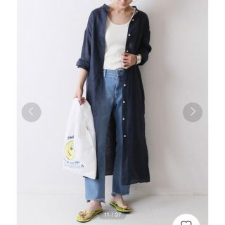 フレームワーク(FRAMeWORK)のタグ付き FRAMeWORK FRENCH LINEN シャツワンピース(ロングワンピース/マキシワンピース)