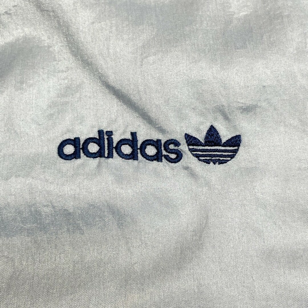 《デサント社製》80sアディダス☆adidas☆トレフォイル刺繍☆袖ライン☆紺