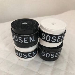 ゴーセン(GOSEN)のGOSEN グリップテープ 4個★迅速発送 白 黒 ゴーセンマイバチ✳︎色変更可(その他)