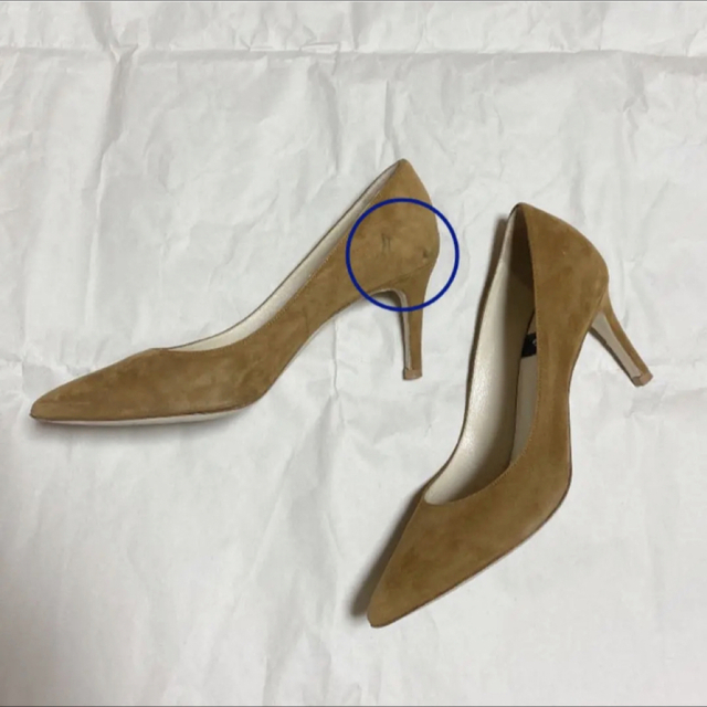 DEUXIEME CLASSE(ドゥーズィエムクラス)のBALDAN スエード パンプス 36 キャメル レディースの靴/シューズ(ハイヒール/パンプス)の商品写真