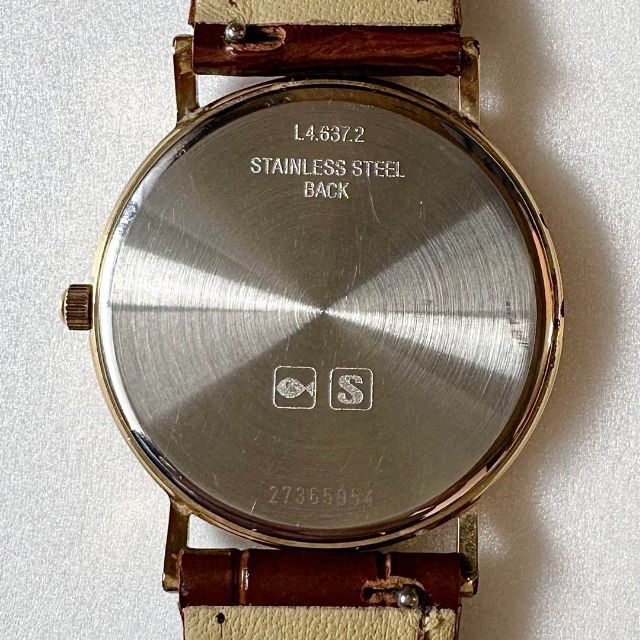 ロンジンL4.637.2グランドクラシックゴールドダイヤル腕時計クォーツ/メンズ