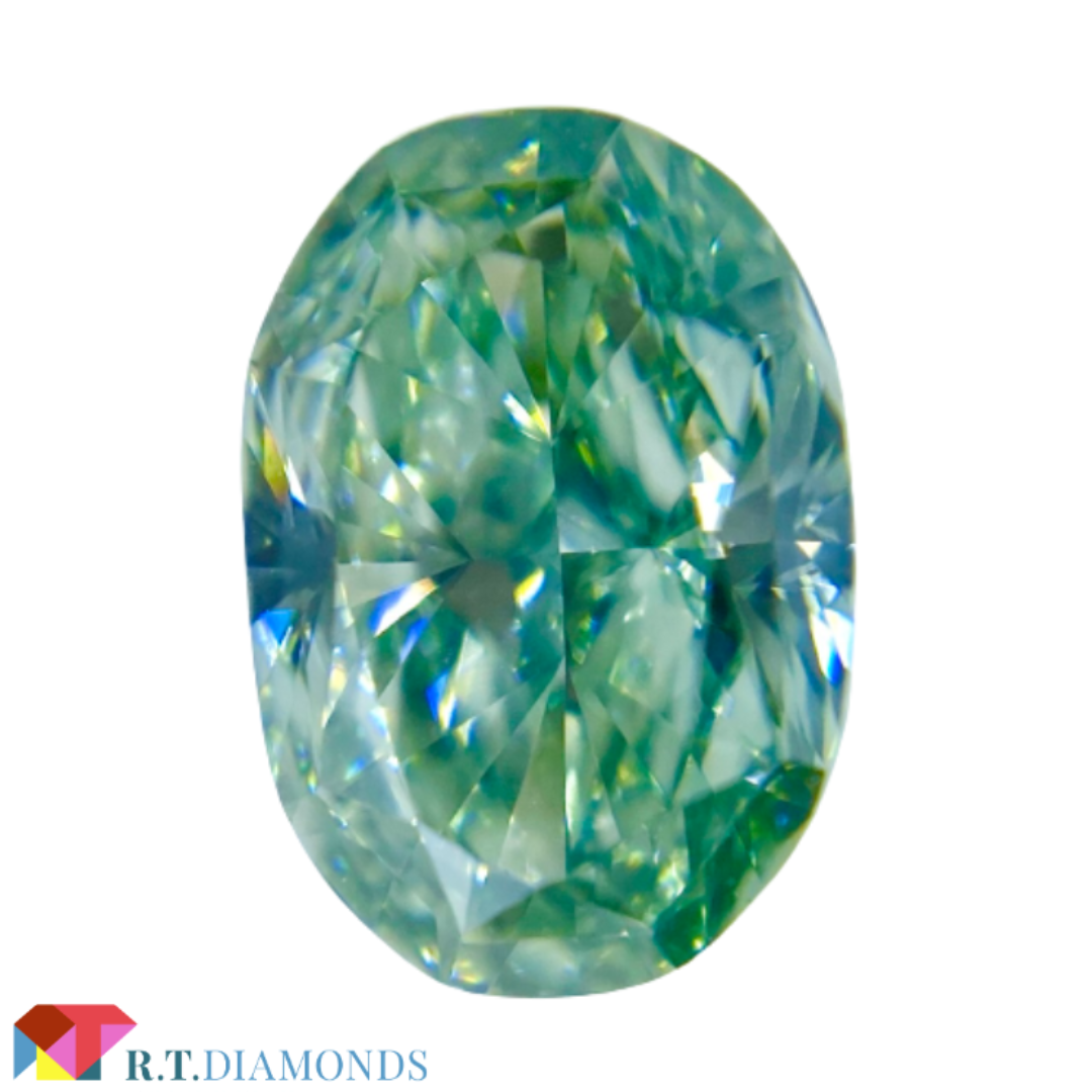 FANCY INTENSE GREEN 0.910ct OV/RT0822 レディースのアクセサリー(その他)の商品写真