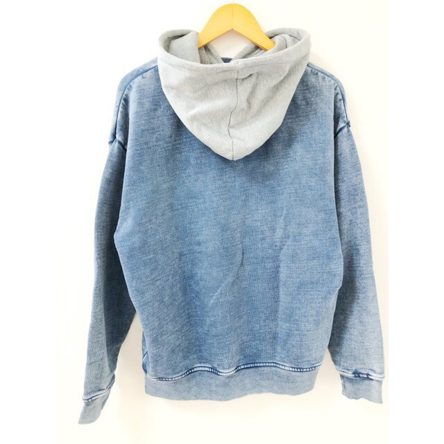 KITH（キス）KH2322　TWO-TONE　INDIGO HOODIE　インディゴ　ボックスロゴ　パーカー【中古】【007】