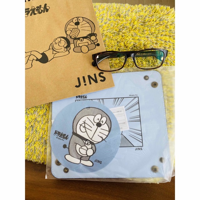 JINS(ジンズ)の新品　JINS ドラえもん　× niko and メガネ　3点 レディースのファッション小物(サングラス/メガネ)の商品写真