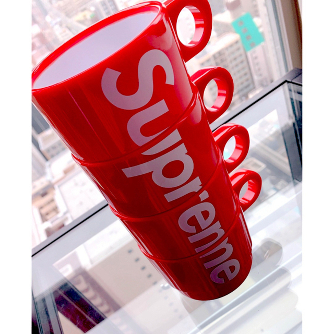 キャンプsupremeロゴカップセット