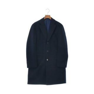 BEAMS F ビームス ネイビーグレー チェスター コート 4648 ウール