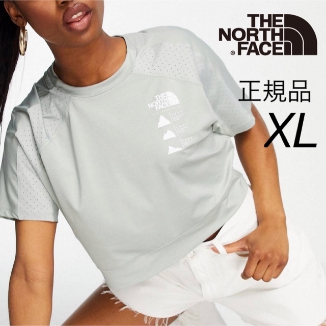 THE NORTH FACE(ザノースフェイス)のノースフェイス 半袖 Tシャツ スポーツウェア ジム ウォーキング グレー  レディースのトップス(Tシャツ(半袖/袖なし))の商品写真