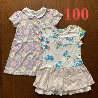 ハッカキッズ(hakka kids)の《再お値下げ》100㎝ ワンピース２点セット hakka＆UNIQLO(ワンピース)