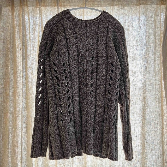 AURALEE MIX BOUCLE MESH KNIT P/O約58cm着丈