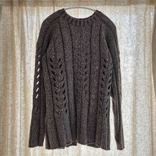 AURALEE MIX BOUCLE MESH KNIT P/O