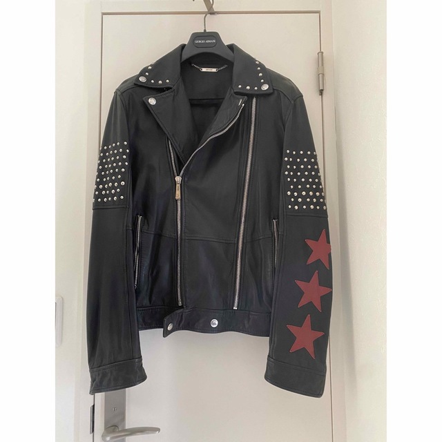 JUST CAVALLI ジャストガヴァリ レザーライダースジャケット 高品質の