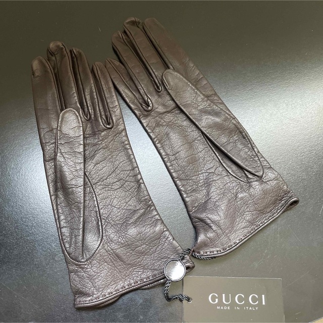 GUCCIグッチ ホースビット付きレザーグローブ7 1/2 タグ付き、未使用
