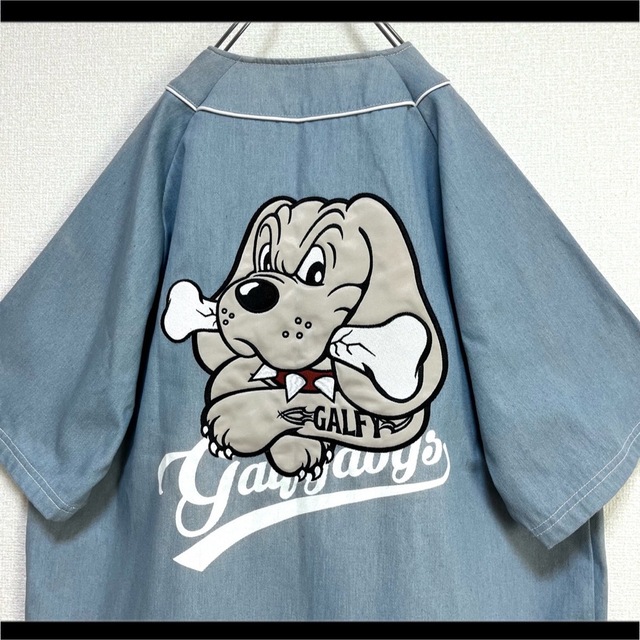 GALFY - GALFY ガルフィー ベースボールシャツ 半袖 でかロゴ 個性的 L ... 最終値下げ ガルフィー 半袖 Lサイズ