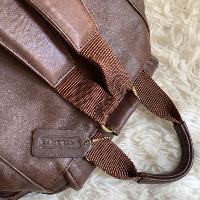 【COACH】オールドコーチ　美品　希少　リュックサック　茶色　ヴィンテージ