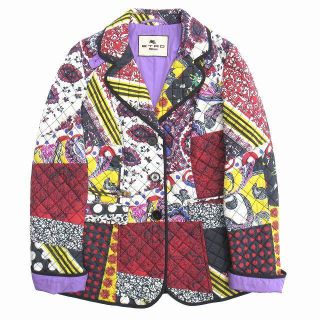 ポイント2倍 美品 エトロ ETRO ガネーシャ 総柄 ジャケット ダブル