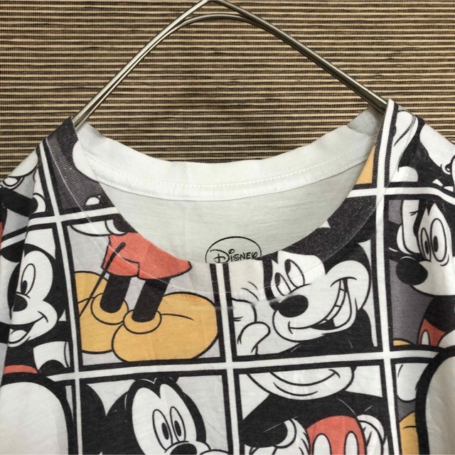 SALE/ ディズニー ミッキーマウス 半袖Ｔシャツ アメカジ キャラクター ホワイト (メンズ XL相当)   N8236