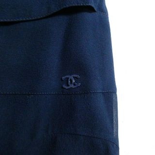 CHANEL - 美品 CHANEL シルク100% ココマーク シフォン フレア