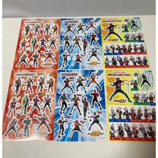 セブンイレブンの平成仮面ライダースタンプラリーのシール各3種×2枚(キャラクターグッズ)