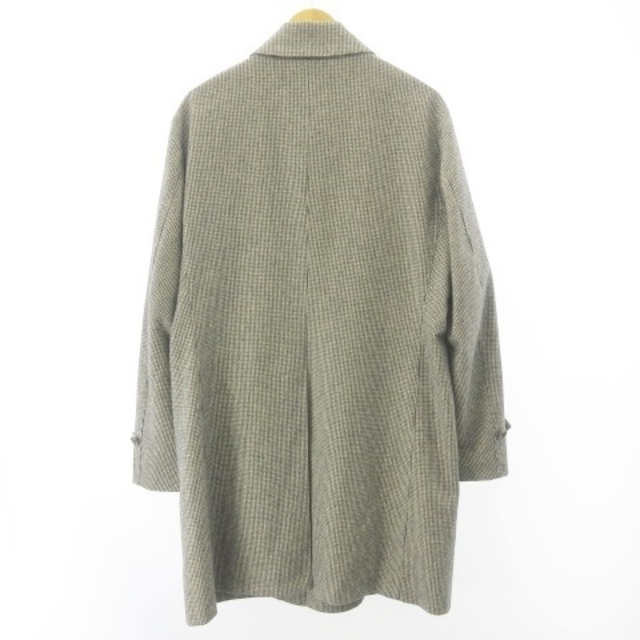 美品 ステンカラーコート ウール グレー XL 大きいサイズ IBO37