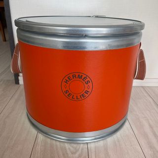 エルメス(Hermes)のHERMES馬具缶オレンジ未使用(リビング収納)