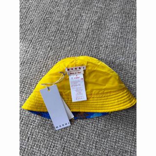 マルニ MARNI リバーシブル ナイロン バケットハット 花柄 黄色 Sサイズ