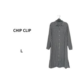 シマムラ(しまむら)のCHIP CLIP【ギンガムチェック ロングシャツワンピース L】しまむら(ロングワンピース/マキシワンピース)