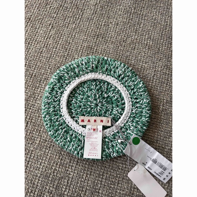 新品未使用タグ付 マルニ MARNI ニット帽 緑x白 Mサイズ ニット帽/ 新品未使用タグ付 マルニ MARNI ニット帽 緑x白 Mサイズ ニット帽/