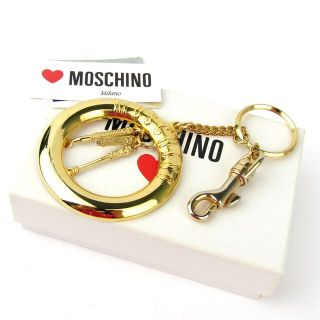 モスキーノ(MOSCHINO)のモスキーノ キーホルダー バッグチャーム カトラリーモチーフ 欠損有 キーリング ブランド 小物 レディース ゴールド MOSCHINO(キーホルダー)