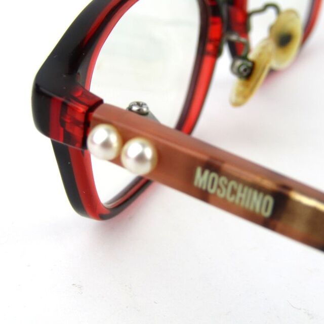 MOSCHINO(モスキーノ)のモスキーノ メガネ レンズ度付き フルリム MO262V ブランド フレーム 眼鏡 アイウェア レディース 53□16 135サイズ レッド MOSCHINO レディースのファッション小物(サングラス/メガネ)の商品写真