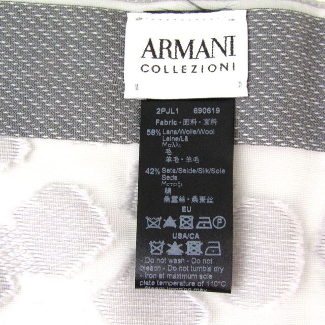 アルマーニ コレッツォーニ ARMANI COLLEZIONI シフォン シルクレーヨン ストール ダークボルドー【メンズ】