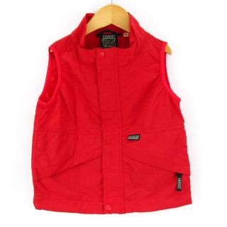 エーグル(AIGLE)のエーグル ナイロンベスト スタンドカラー ジップジャケット アウター 登山 アウトドア キッズ 男の子用 110サイズ レッド AIGLE(その他)